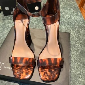 Ladies INC international concepts high heeled plastic shoes